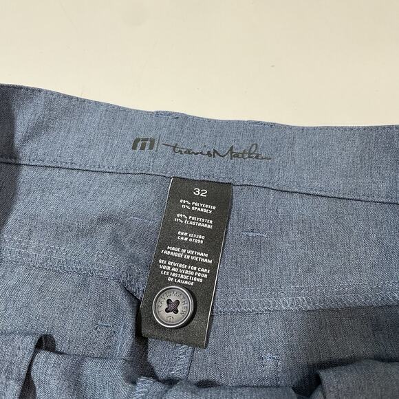 Travis Mathew Pants Mens 32x29 Blue Lightweight Chino Straight Leg Golf 5-Pocket - Picture 6 of 7